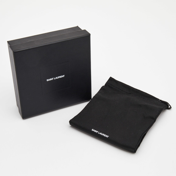 Saint Laurent Cassandra Palm Gold Tone Earrings - Picture 4 of 4